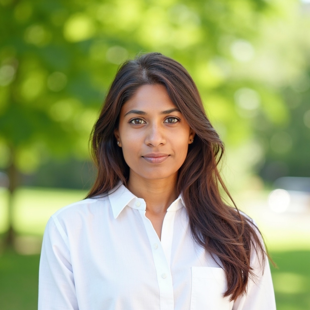 Portrait of Sharmini in her studio