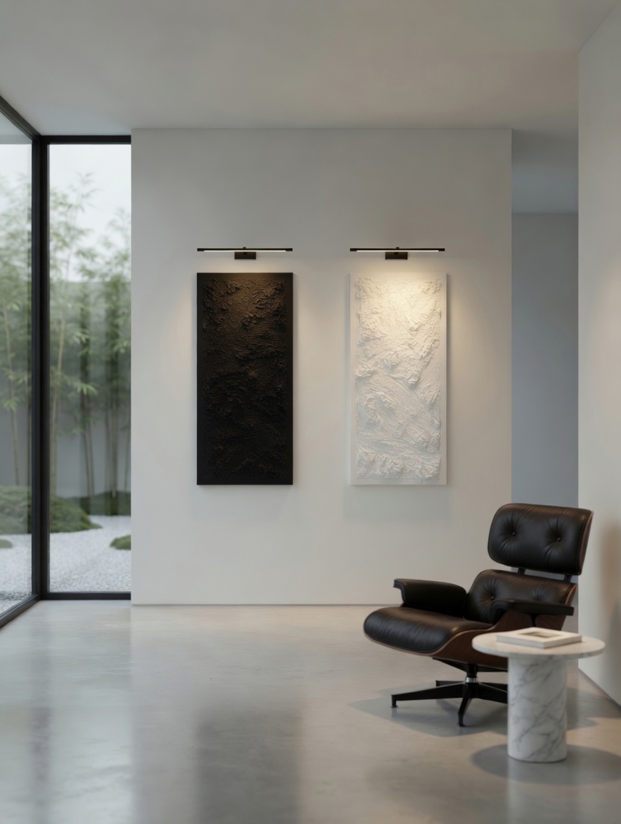 Black and White shown in a room setting